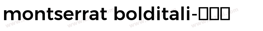 montserrat bolditali字体转换
